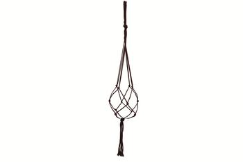 Visuel 1 du produit Suspension pour plante en macramé de jute bordeaux - 90 cm