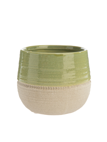 Visuel 1 du produit Cache-pot Baby en céramique coloris beige - 8,1 x 8,1 x 7,2 cm