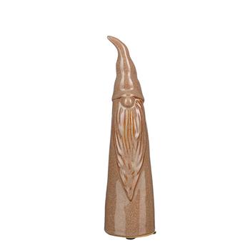 Visuel 1 du produit Décoration forme Père Noël en céramique marron petit modèle - Ø 7 x H 30 cm