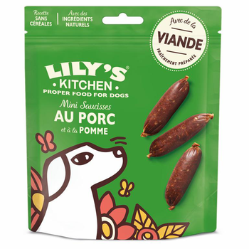 Visuel 1 du produit Mini saucisses au porc et à la pomme friandise pour chien Lily’s Kitchen - 70 g