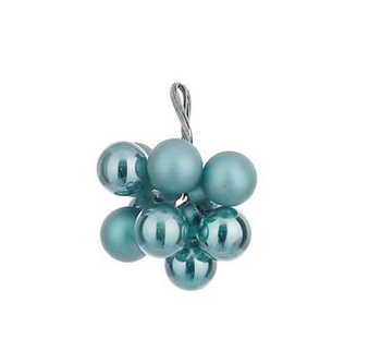 Visuel 1 du produit Grappe boule coloris bleu en verre - Ø 2 cm
