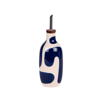 Visuel 1 du produit Huilier en grès beige bleu Lulli - 60 cl