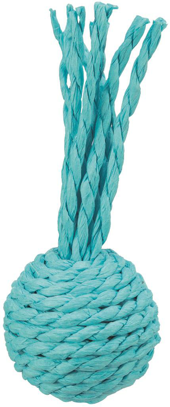 Visuel 1 du produit Jouet pour chat coloris multicolore balle hochet et cordelette en papier Trixie - Ø 4 x 11 cm