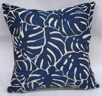 Visuel 1 du produit Coussin décoratif carré en coton coloris bleu Anthea - 45 x 45 cm