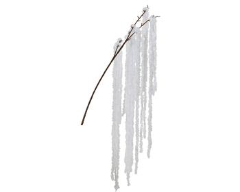 Visuel 1 du produit Tige décorative effet spray de neige en polyester blanc - 15 x 5 x 80 cm