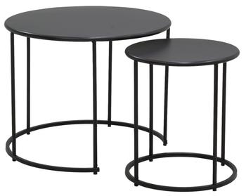 Visuel 1 du produit Table ronde en métal noir petit modèle - Ø 38 x H 45 cm