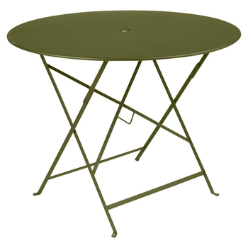 Visuel 1 du produit Table pliante Bistro coloris vert en acier Fermob - Ø 96 x 74 cm