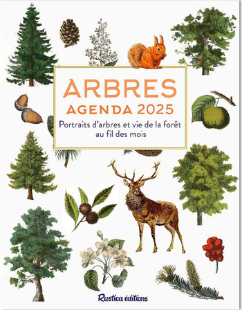 Visuel 1 du produit Agenda "Arbres 2025, Portraits d’arbres et vie de la forêt au fil des mois" aux Éditions Rustica