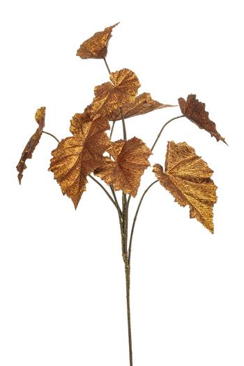 Visuel 1 du produit Tige artificielle de bégonia rex à feuilles cuivrées - Ø 40 x H 82 cm