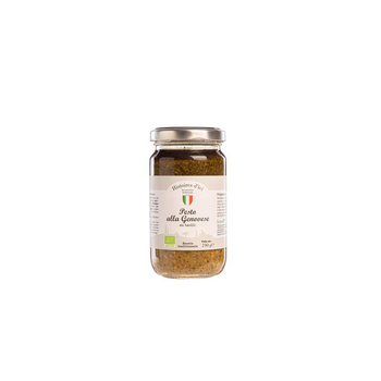 Visuel 1 du produit Pesto alla Genovese bio - basilic en pot de verre botanic® Histoires d'ici Italie - 190 g