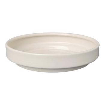 Visuel 1 du produit Soucoupe ronde en métal recyclé coloris crème Upcycle Conique - Ø 12 x H 2,5 cm