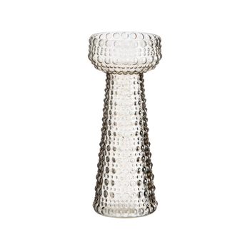 Visuel 1 du produit Vase en verre marron décor bulles - Ø 8,5 x H 20,5 cm