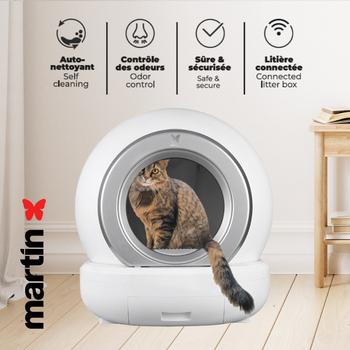 Visuel 2 du produit Maison de toilette automatique pour chat coloris blanc Martin Sellier - 65 litres