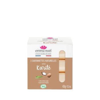 Visuel 1 du produit Savonnettes au karité bio en sachets de 3 x 150 g