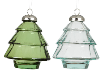 Visuel 1 du produit Sapin en verre à suspendre - Ø 7,6 x H 10 cm