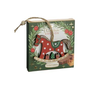 Visuel 1 du produit Étui de Noël chocolat cheval à bascule France Décor - 36 g