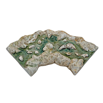 Visuel 1 du produit Accessoire de crèche de Noël rivière courbe Santons Escoffier - 22 x 10 x 2 cm