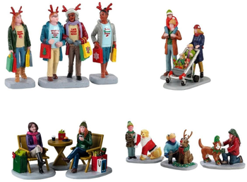 Visuel 1 du produit Figurine pour village de Noël Lemax thème Faire du shopping toute la journée