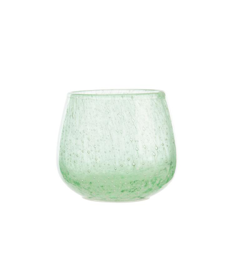 Visuel 1 du produit Photophore rond coloris vert en verre - 8,5 x 9 cm