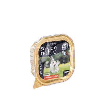 Visuel 1 du produit Terrine pour chaton volaille lait Sa vraie nature - 100 g