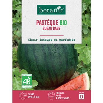 Visuel 1 du produit Graines de melon d'eau pastèque sugar baby bio botanic® - graines à semer