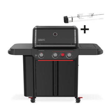 Visuel 1 du produit Barbecue gaz en acier émaillé noir Weber Genesis E-330WR Stealth - 156 x 68,5 x 122 cm