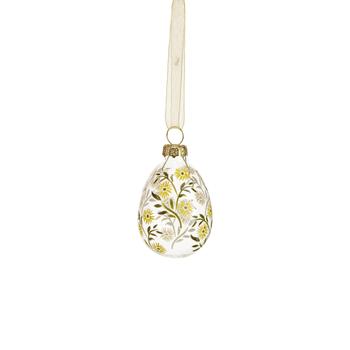 Visuel 1 du produit Œuf en verre coloré à motifs fleuri - Ø 4 x H 6 cm