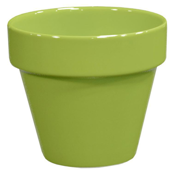 Visuel 1 du produit Pot horticole émaillé moutarde Ø 10 x H 10 cm