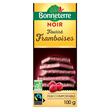 Visuel 1 du produit Chocolat noir fourre framboises 100 g