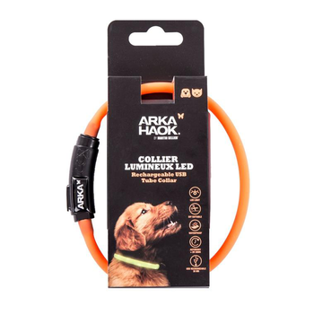 Visuel 1 du produit Collier en tube LED orange 0,7x35 cm