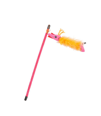 Visuel 1 du produit Canne à pêche jouet pour chat Crevettes et hippocampes 40 cm