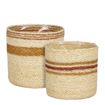 Visuel 1 du produit Jameson panier coloris jaune en céramique - Ø 20 x 20 cm