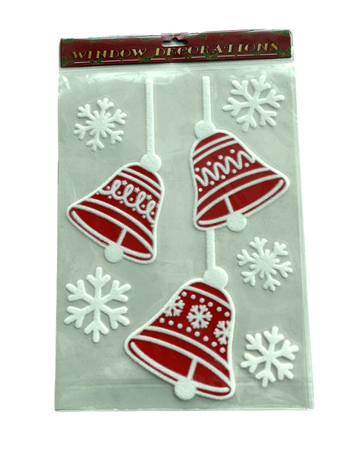 Visuel 1 du produit Sticker grand père Noël floqué rouge et blanc - 28,5 x 40 cm
