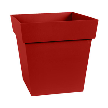 Visuel 1 du produit Pot carre Toscane Rouge rubis L32 x l32 x H32