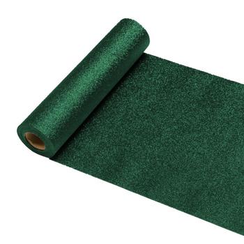 Visuel 1 du produit Chemin de table en intissé vert sapin Paillettes Premium - 500 x 30 cm