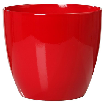 Visuel 1 du produit Cahe-pot coloris rouge en céramique - Ø 19 cm