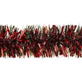 Visuel 1 du produit Guirlande de sapin coloris rouge et vert en plastique - 100 mm x 2 m