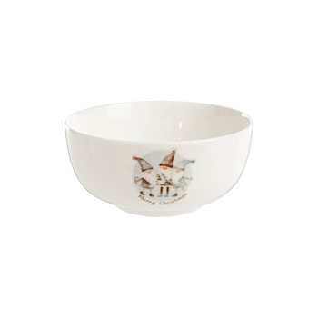 Visuel 1 du produit Bol à céréales en porcelaine gris et blanc 500 ml Willi - Ø 14 x H 6,5 cm