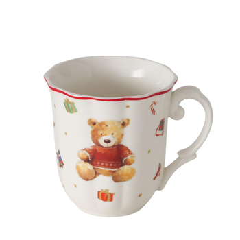 Visuel 1 du produit Mug en céramique blanche à motif ourson Bailey - Ø 9,3 x 9,5 cm