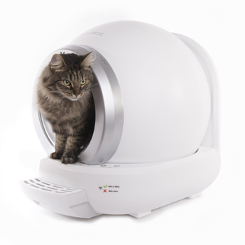Visuel 1 du produit Maison de toilette automatique pour chat coloris blanc Martin Sellier - 65 litres