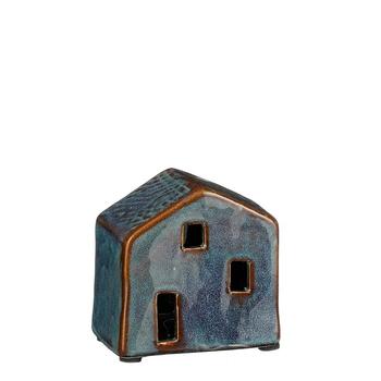 Visuel 1 du produit Maison décorative en céramique grise petit modèle - 8 x 5 x 7,5 cm