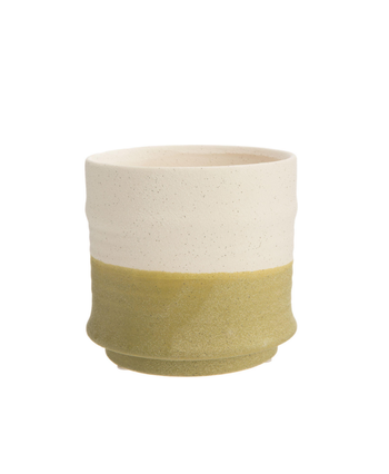 Visuel 1 du produit Cache-pot Baby coloris beige en céramique - 7 x 7 x 7 cm