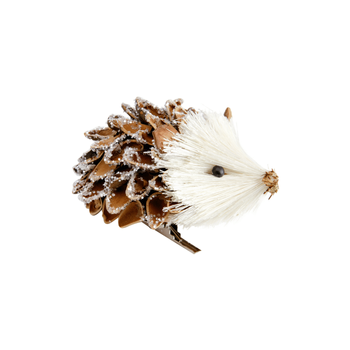 Visuel 1 du produit Ensemble de 2 hérissons à clipser beige - 12 x 7,5 x 5 cm