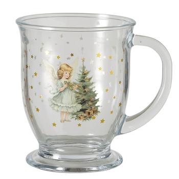 Visuel 1 du produit Mug en verre transparent à motif laqué Clara - 490 ml
