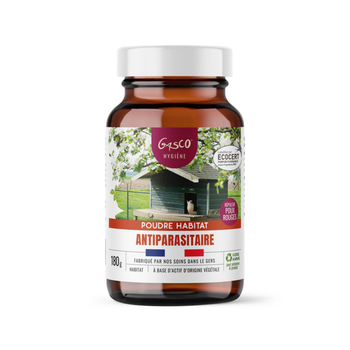 Visuel 1 du produit Poudre antiparasitaire habitat de la poule Gasco - 180 g