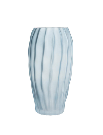 Visuel 1 du produit Vase coloris bleu en verre givrÃ© - 27 cm