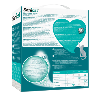 Visuel 2 du produit Litière minérale pour chat Sanicat Active White – 10 L