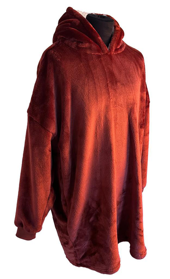 Visuel 1 du produit Sweatplaid géranium en polyester avec poche Tender - 76 x 89 cm