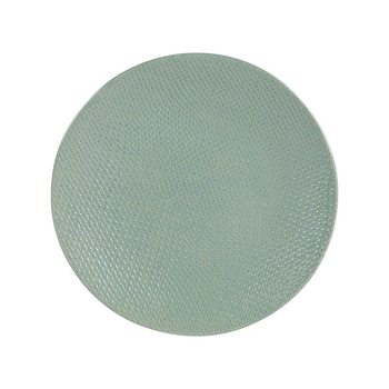 Visuel 1 du produit Assiette à dessert en grès effet martelé vert Vesuvio - Ø 21 cm