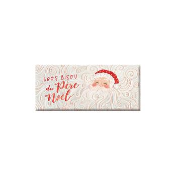 Visuel 1 du produit Mini tablette de chocolat de Noël Art Grafik « Gros bisou du Père Noël » - 30 g